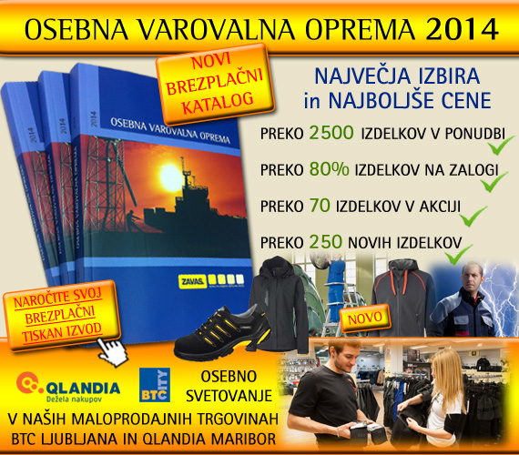 Novi katalog osebne varovalne opreme Zavas 2014